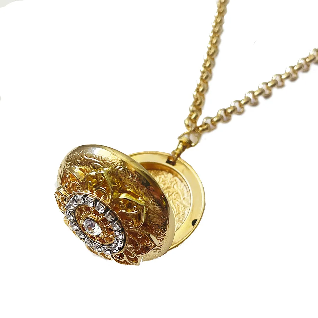 Gold and Crystal Locket