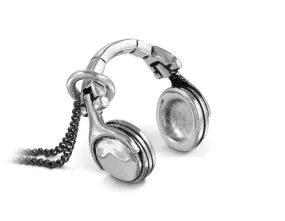 Headphones Necklace - Silver