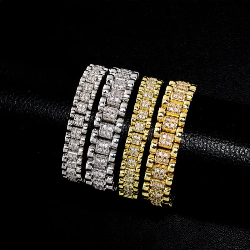 Hip Hop 10/14mm Full Diamond Necklace Bracelet