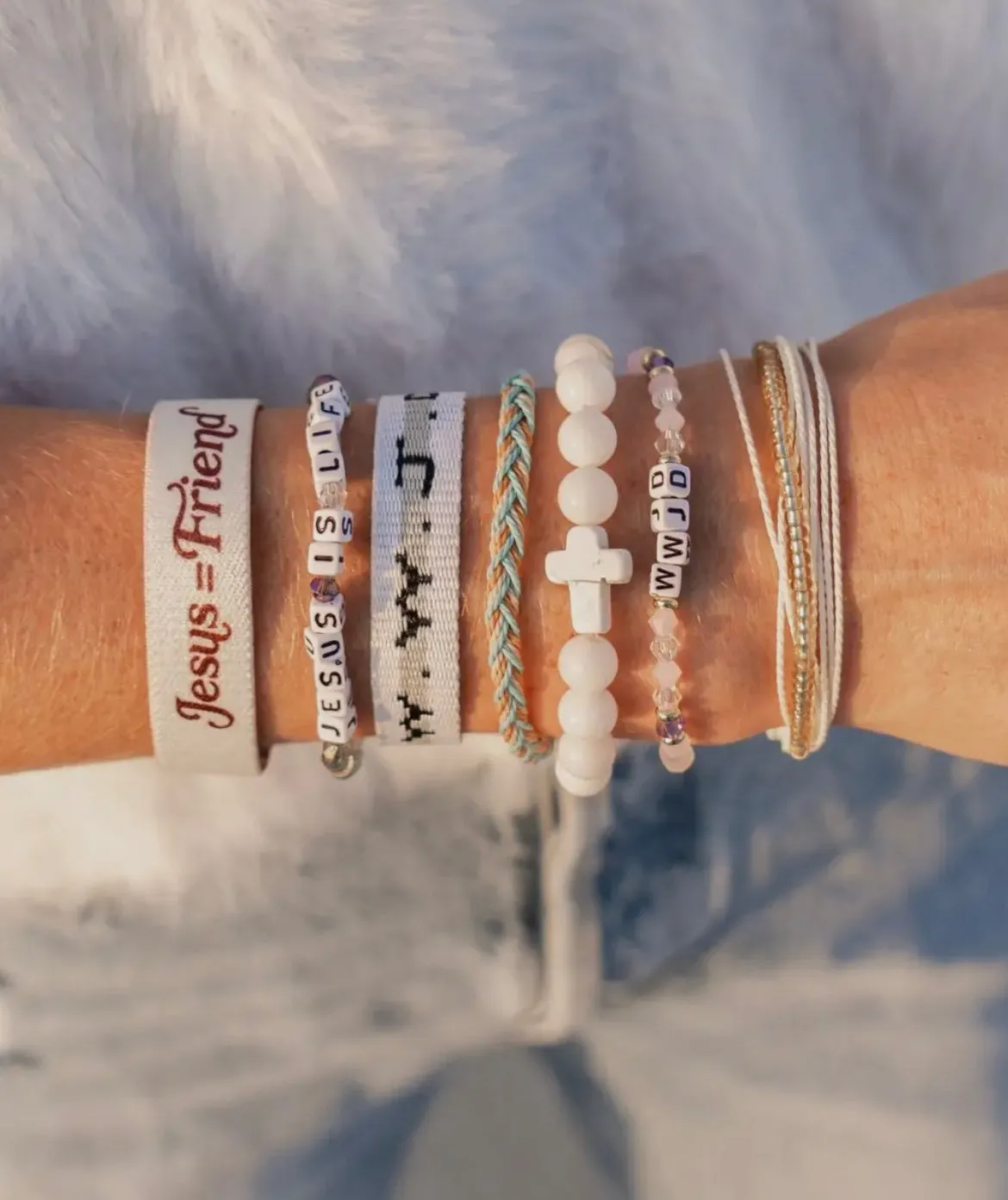 Jesus Is Life Letter Bracelet