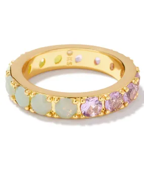 Kendra Scott Chandler Band Ring - Green Lilac Mix/Gold