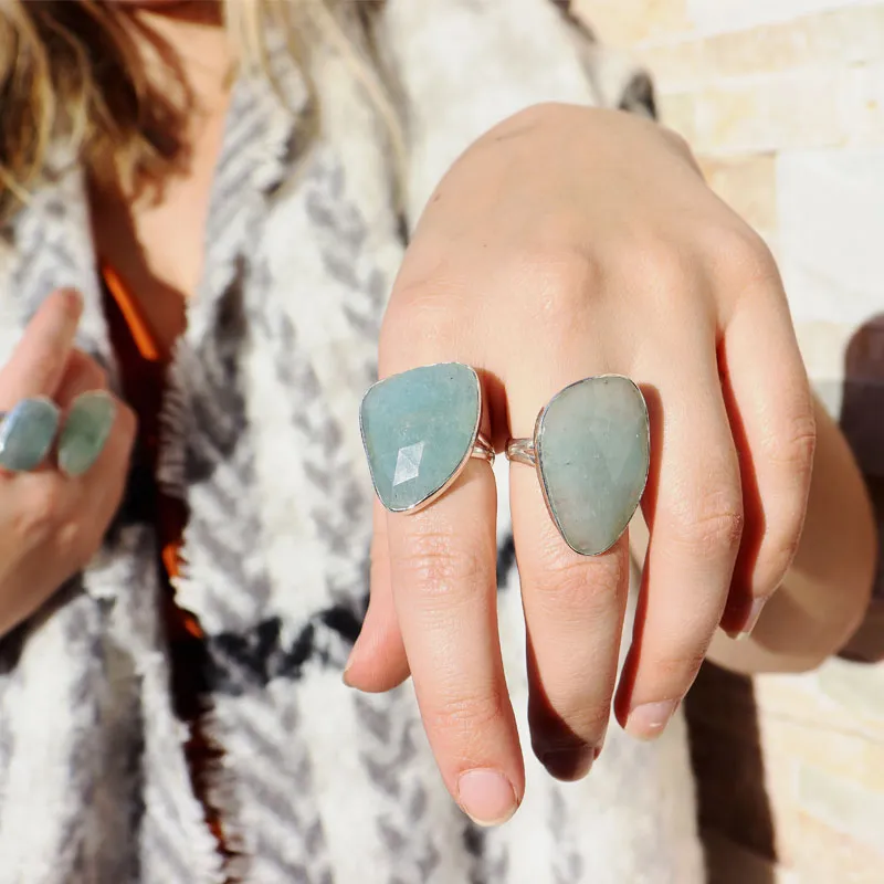 Linny Chalcedony Boho Gypsy Ring