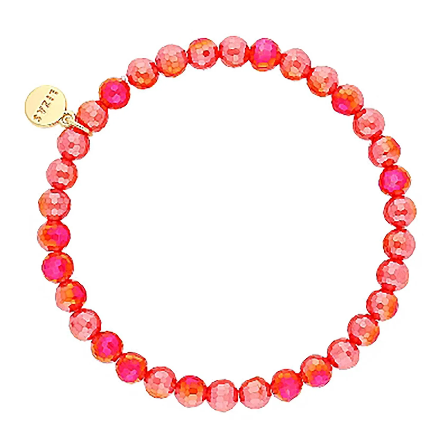 Lizas Clairsville 6mm Round Crystal Bracelet Red