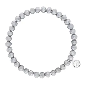 Lizas Nashville 6mm Crystal Bracelet Gray