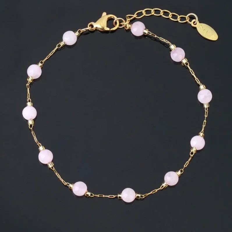 Luxe Femme Stone Crystal Beaded Bracelet