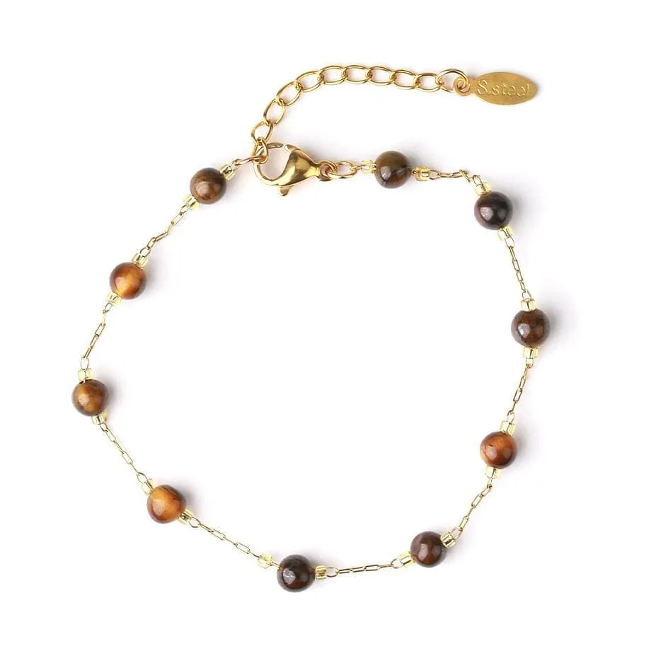 Luxe Femme Stone Crystal Beaded Bracelet