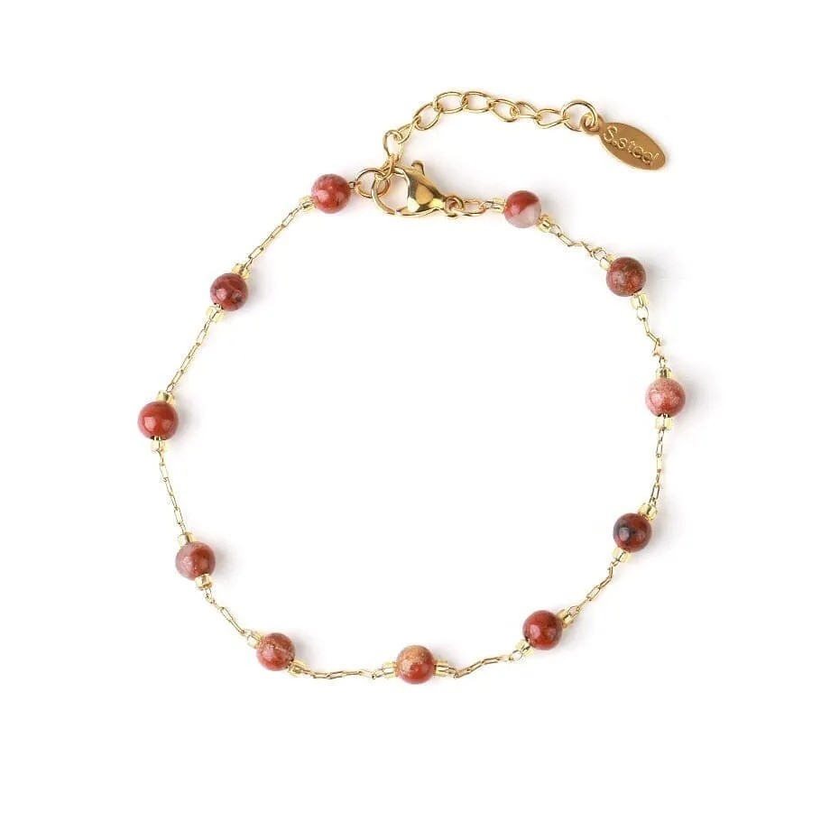 Luxe Femme Stone Crystal Beaded Bracelet