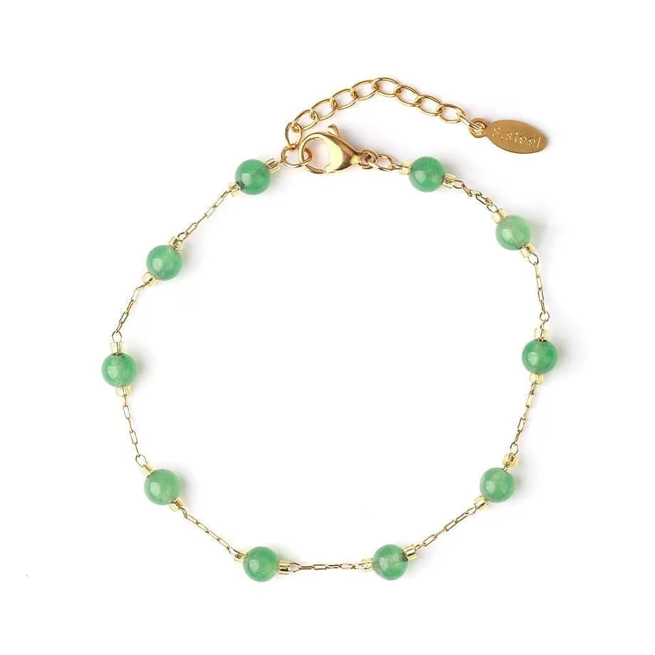 Luxe Femme Stone Crystal Beaded Bracelet