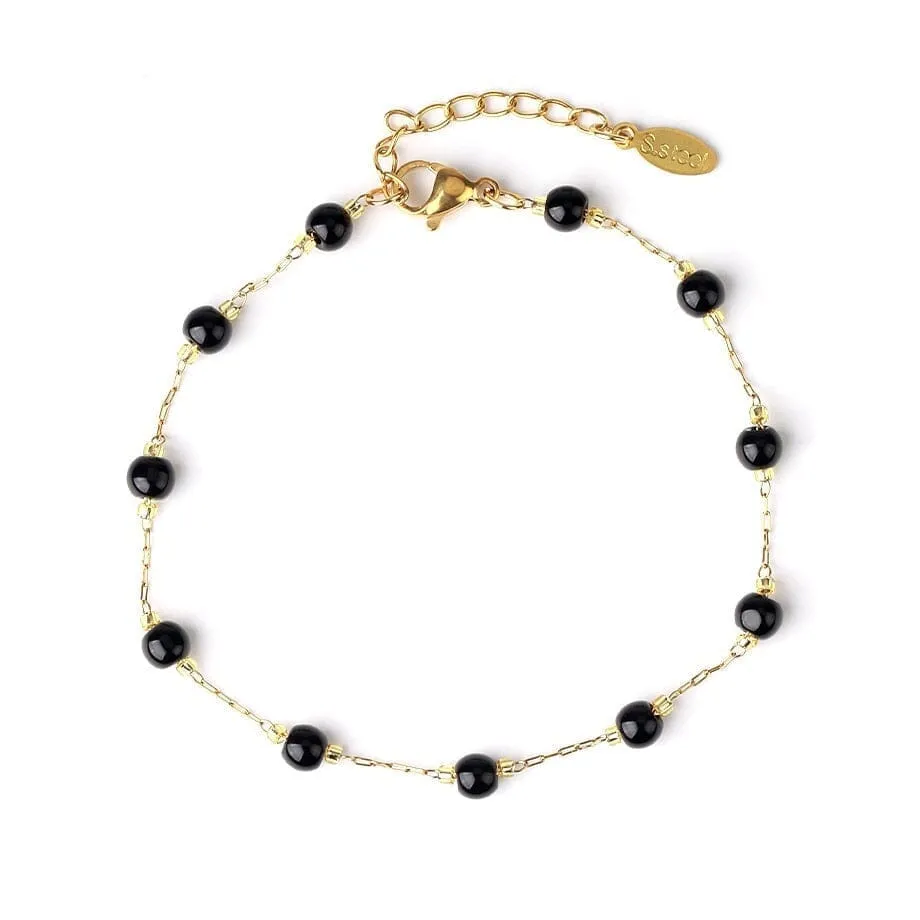 Luxe Femme Stone Crystal Beaded Bracelet