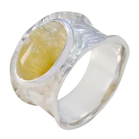 Marvelous Gem Rutile Quartz Sterling Silver Ring Jewelry Design School