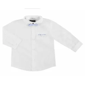 Mayoral Baby Dress White Shirt with Bow Tie