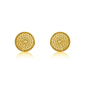 MELI SOLID GOLD 18K STUD EARRINGS FILIGREE