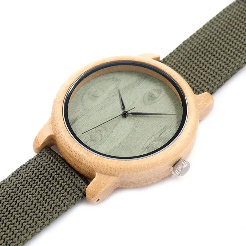 Mens Natural Wooden Watch Unisex Clean Design with Box