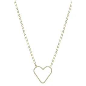 Metal Chain Heart Pendant Necklace