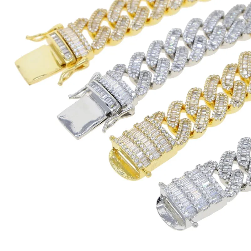 Micro Pave 5A CZ 16mm Cuban Chain Link Bracelet