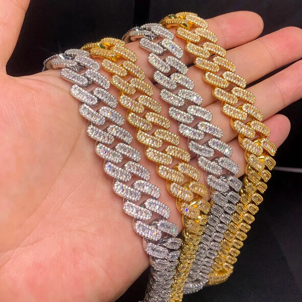 Micro Pave 5A CZ 16mm Cuban Chain Link Bracelet