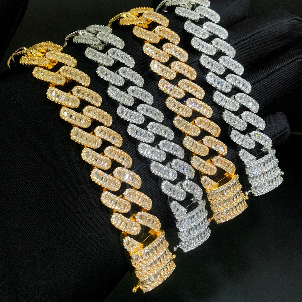 Micro Pave 5A CZ 16mm Cuban Chain Link Bracelet