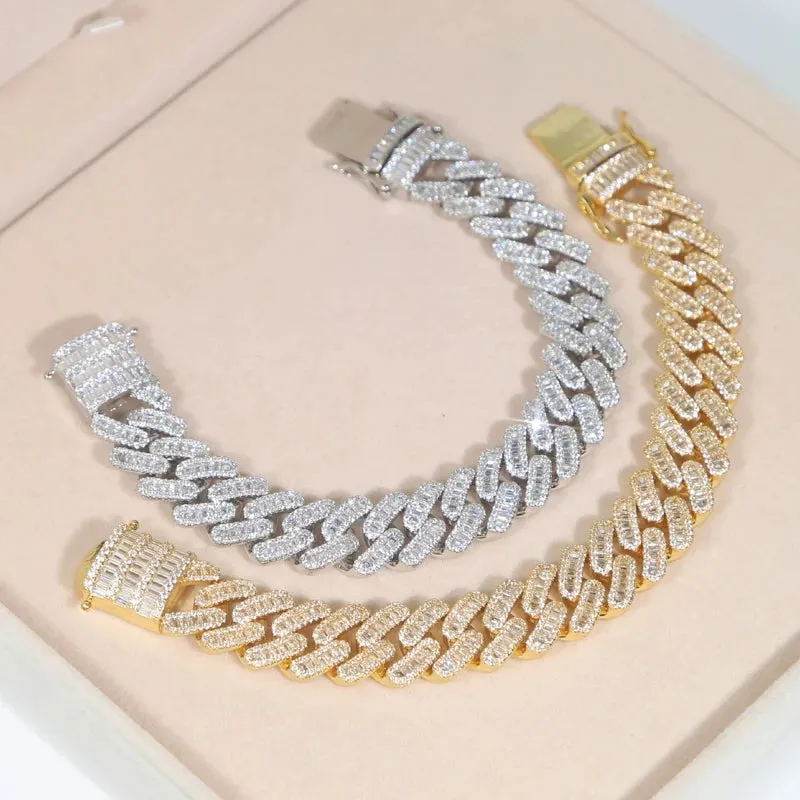 Micro Pave 5A CZ 16mm Cuban Chain Link Bracelet