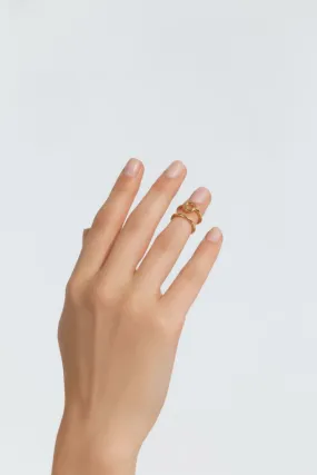 Midi toe ring in gold