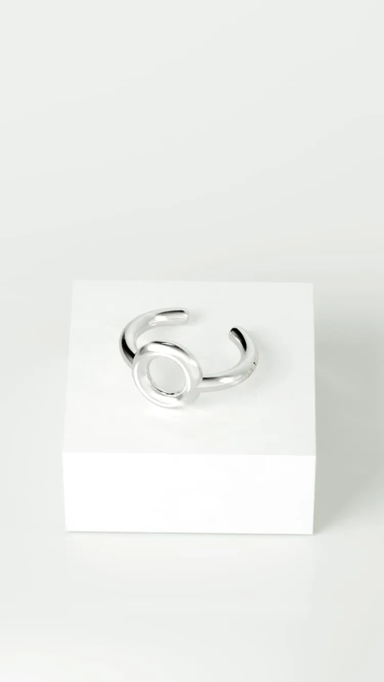 Midi toe ring in silver