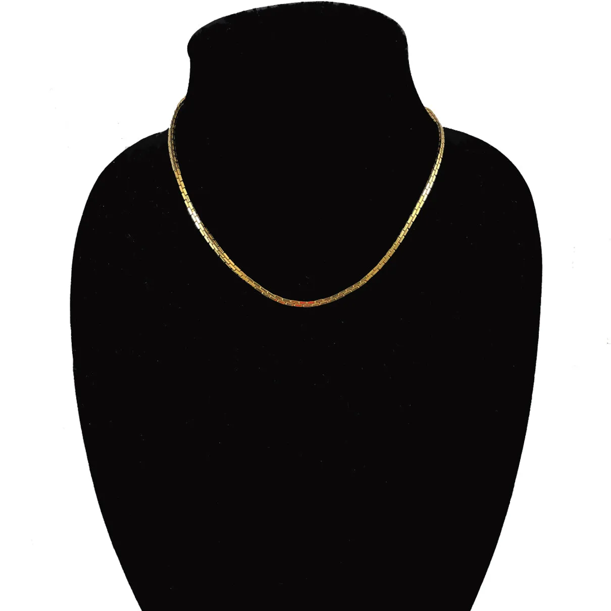 Monet Gold Box Chain Necklace