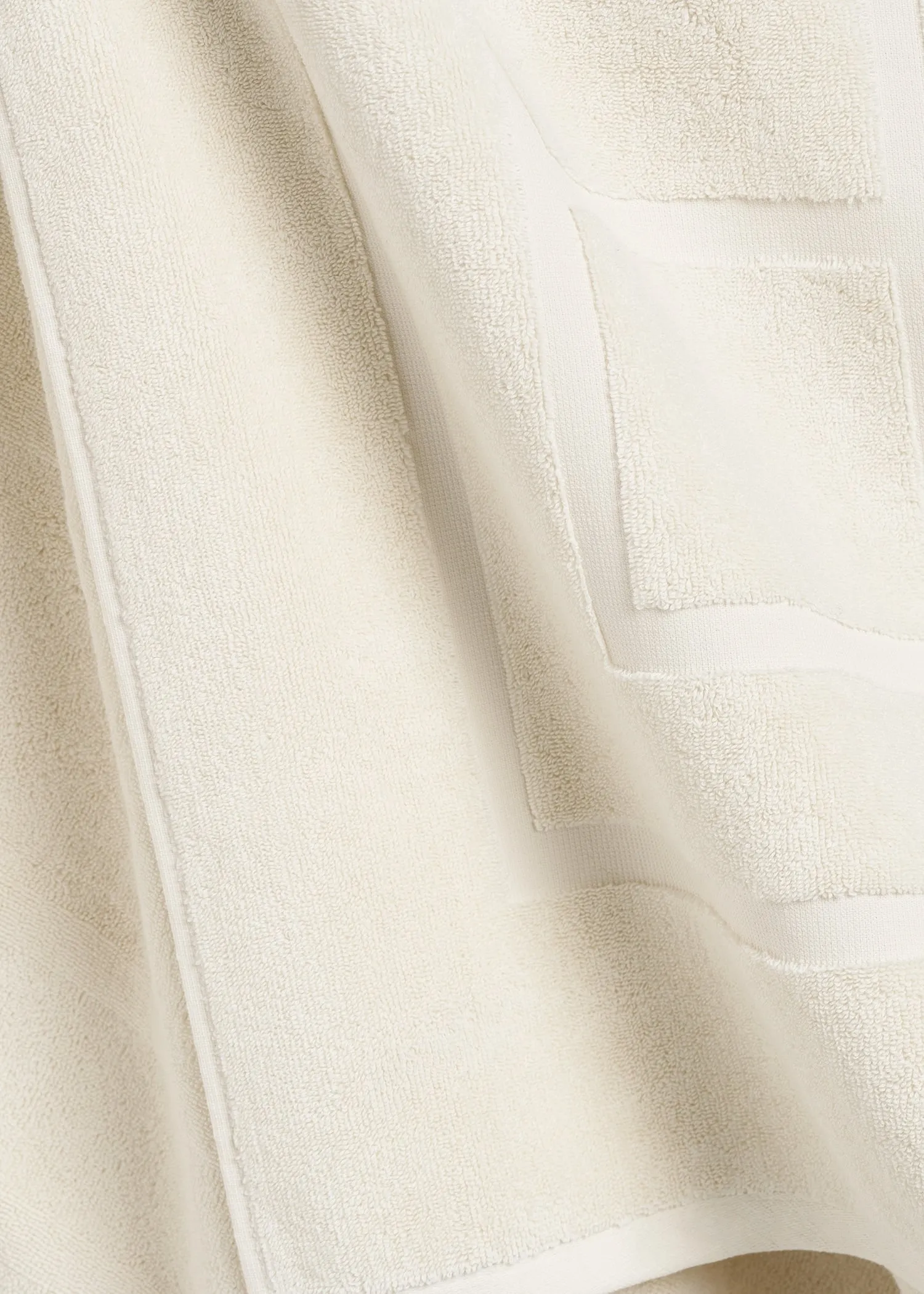 Monogram jacquard towel off white