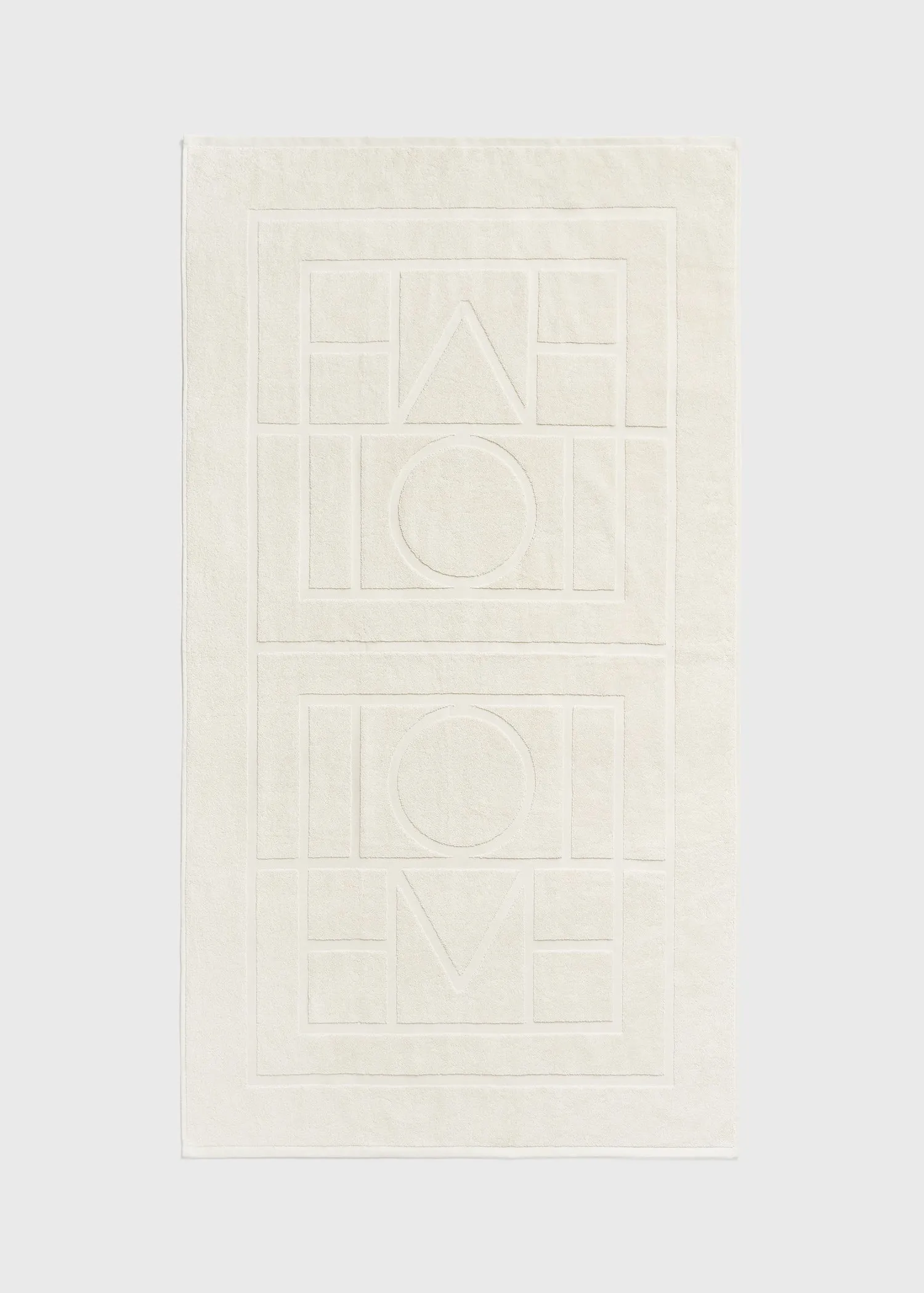 Monogram jacquard towel off white