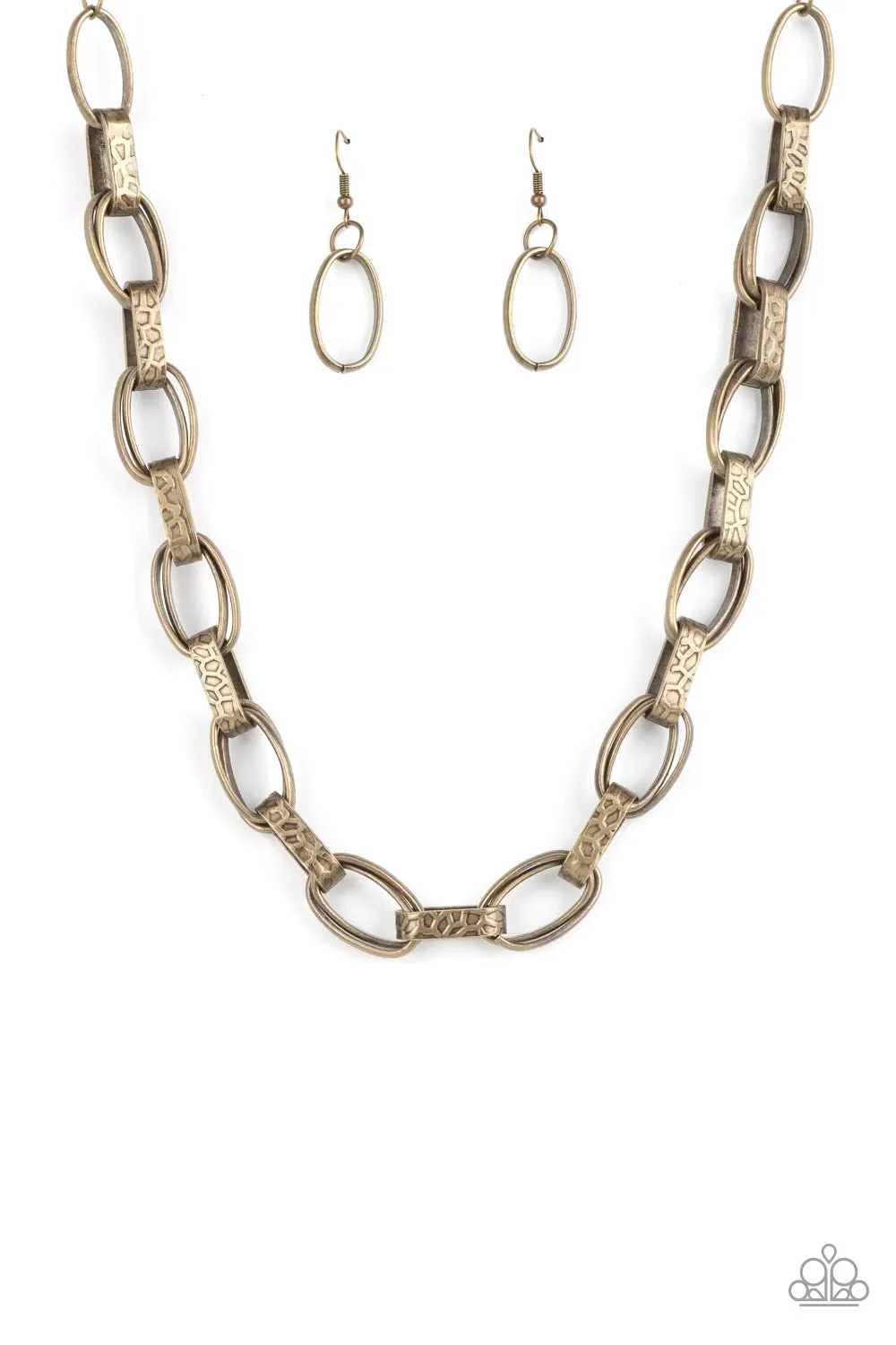 Motley In Motion - Brass Paparazzi Necklace