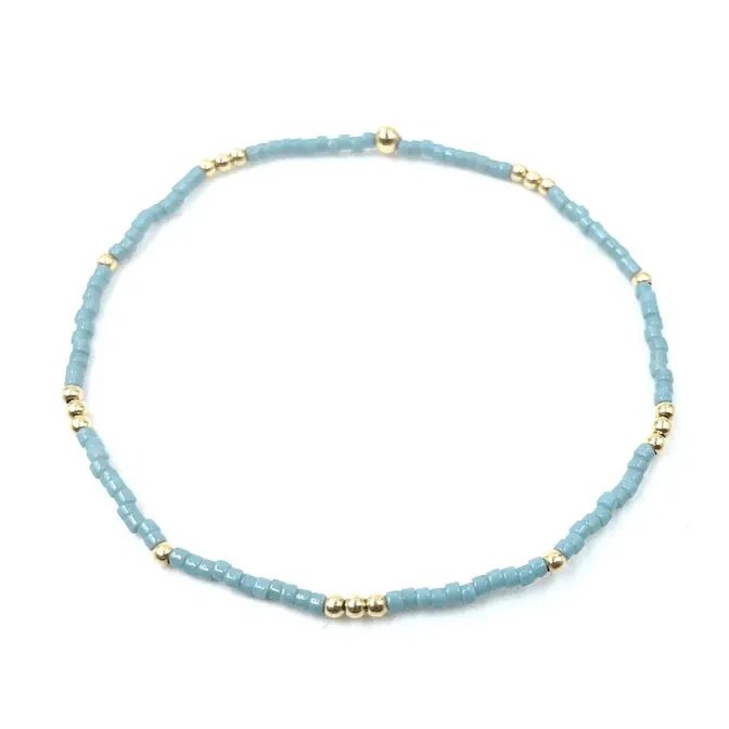 Newport Bracelet 7" in pale turquoise by Erin Gray