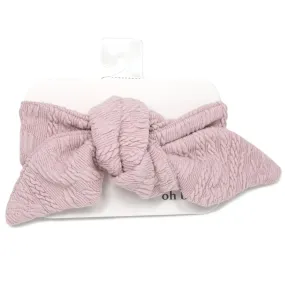 oh baby! Tie Turban Puckered Cable Headband - Blush