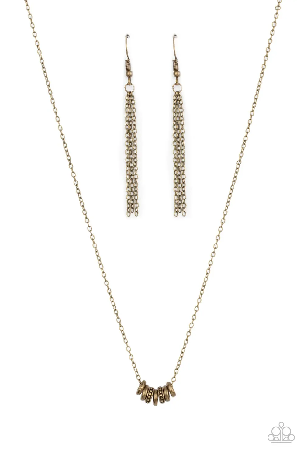 Paparazzi Dainty Dalliance Brass Dainty Necklace