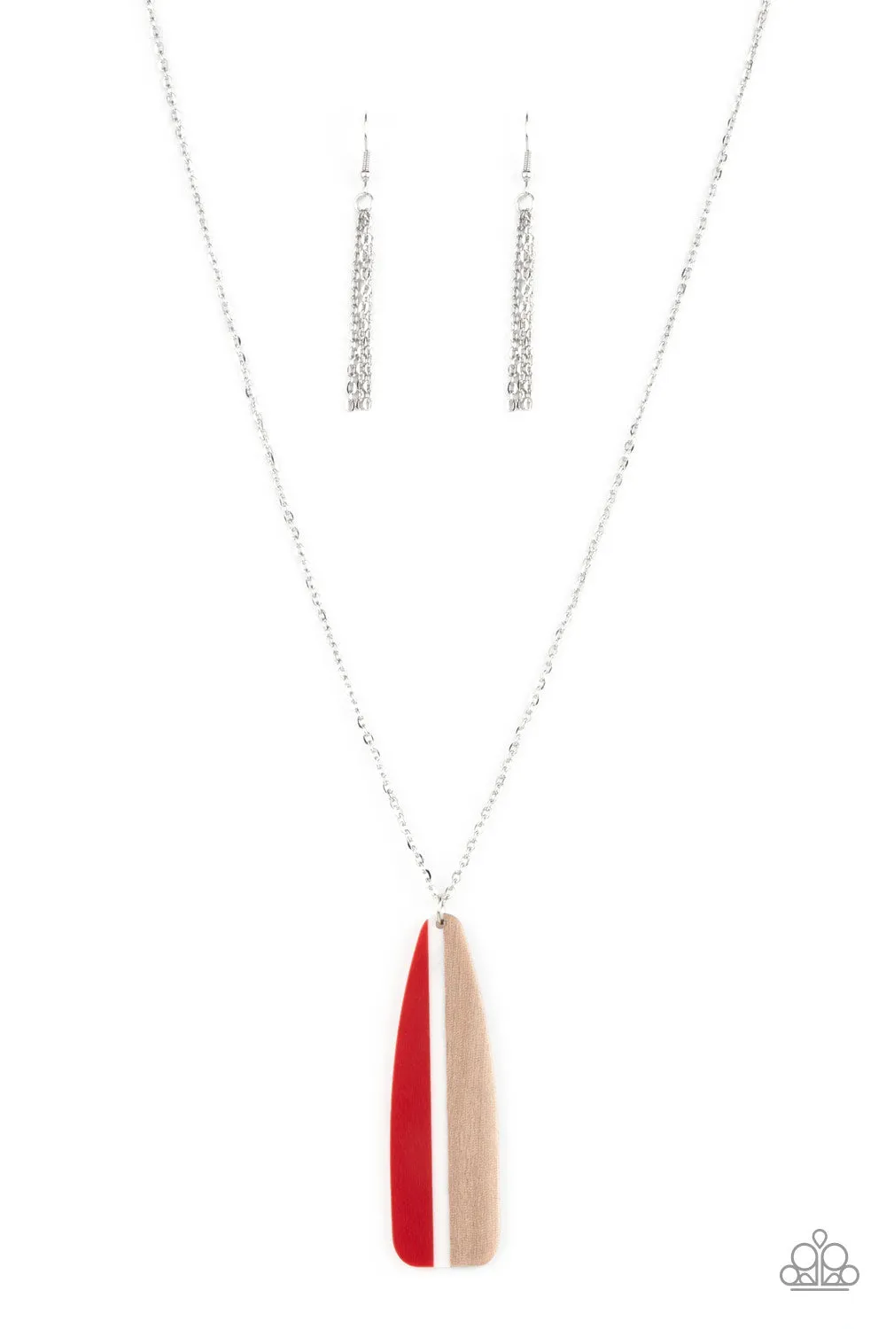 Paparazzi Grab a Paddle - Red Long Paddle Necklace