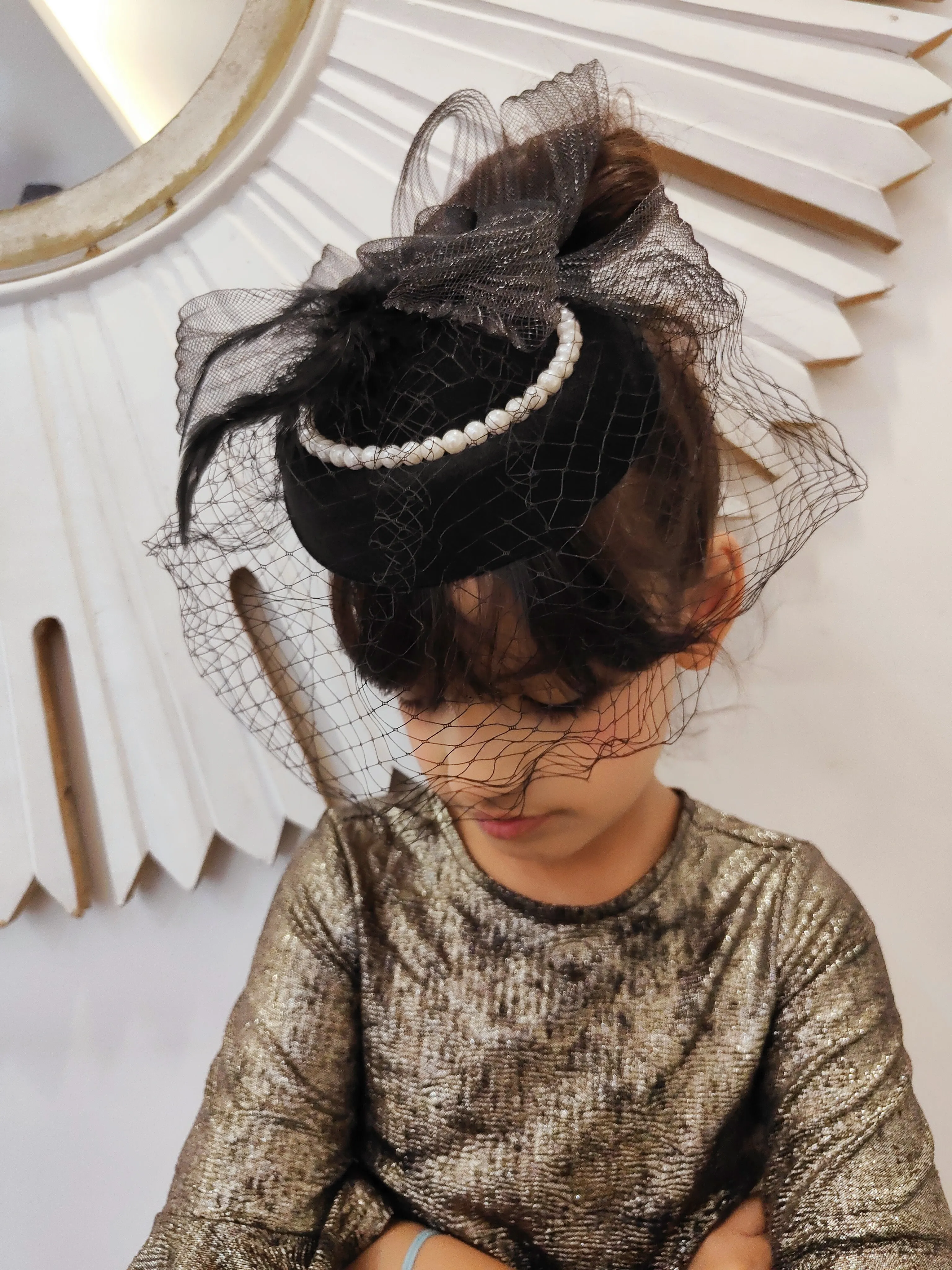 Pearl Veil Hat Fascinator