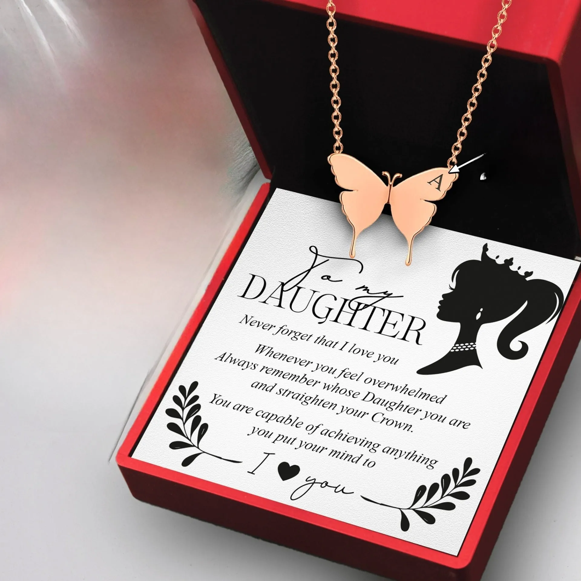 Personalized Butterfly Necklace