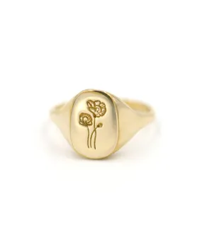 Poppy Signet Ring