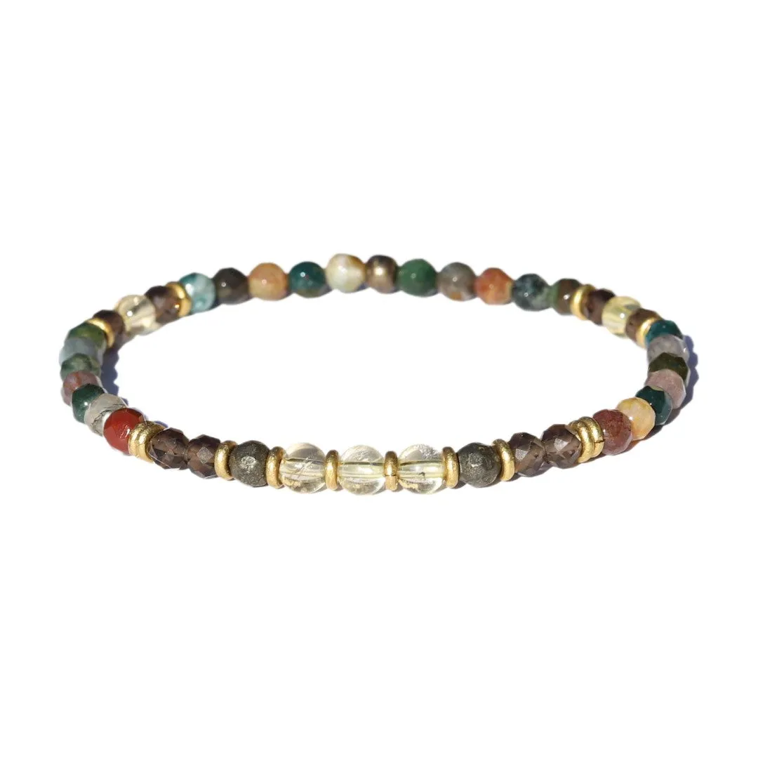 Prosperity and Abundance Citrine and Jasper Delicate Bracelet