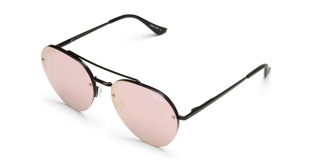 Quay Somerset Aviator Sunglasses Pink