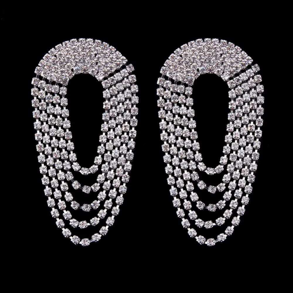 Roa Rhinestone Statement Earrings - LAST CHANCE