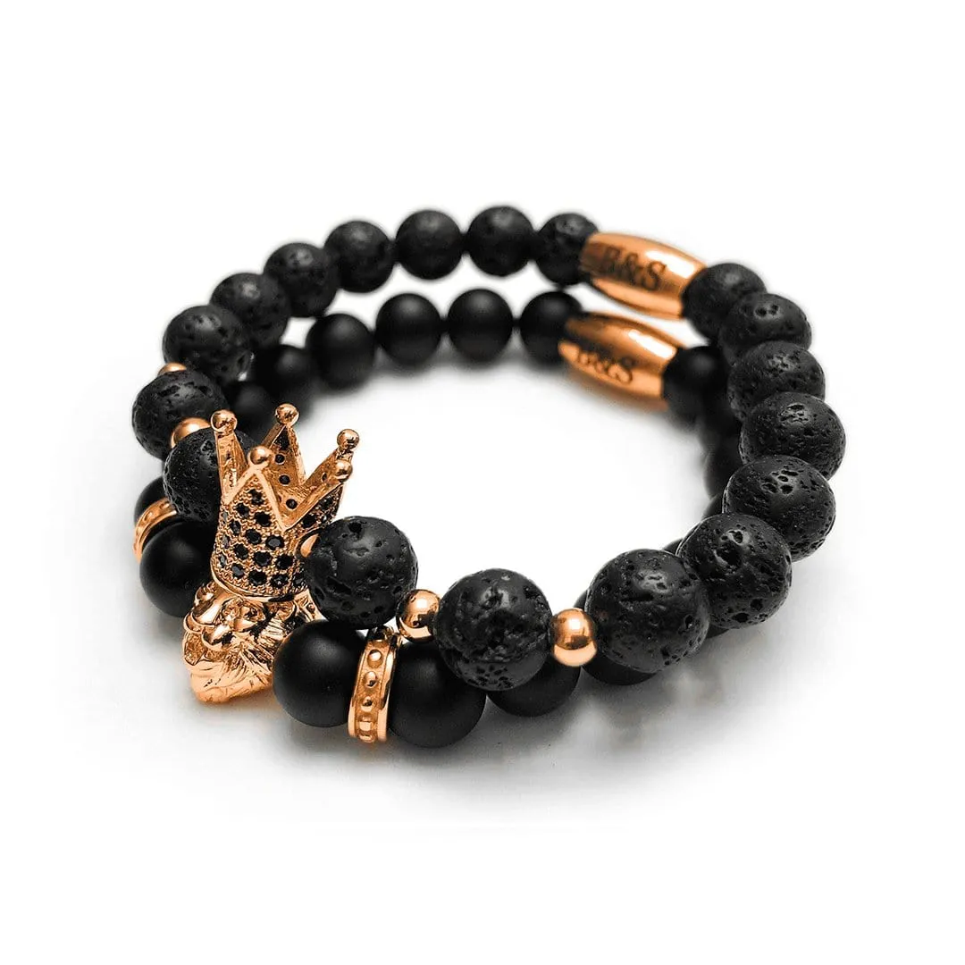 Rose Gold Crowned Lion Set