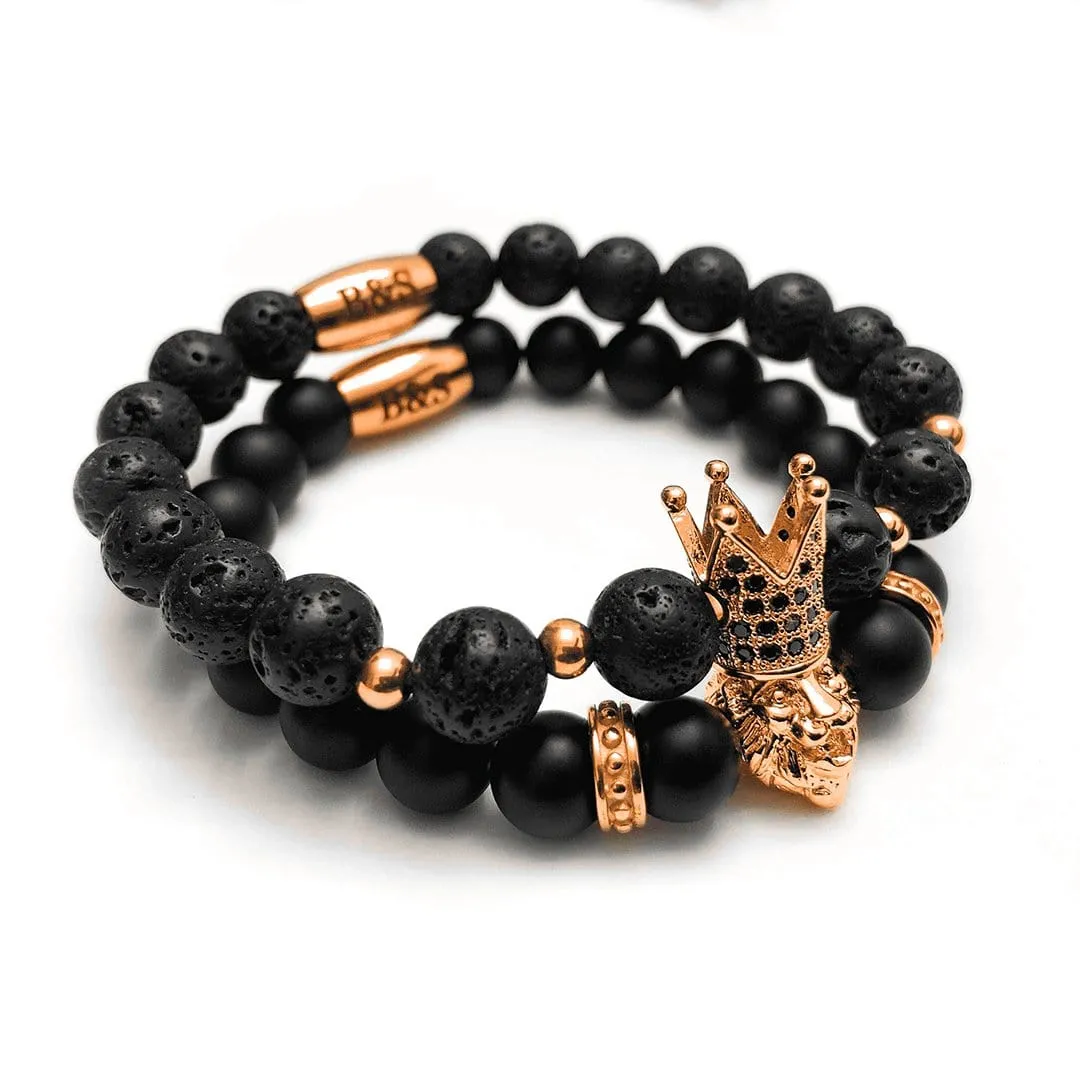 Rose Gold Crowned Lion Set