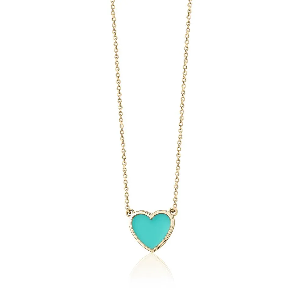 SINGLE ENAMEL HEART NECKLACE