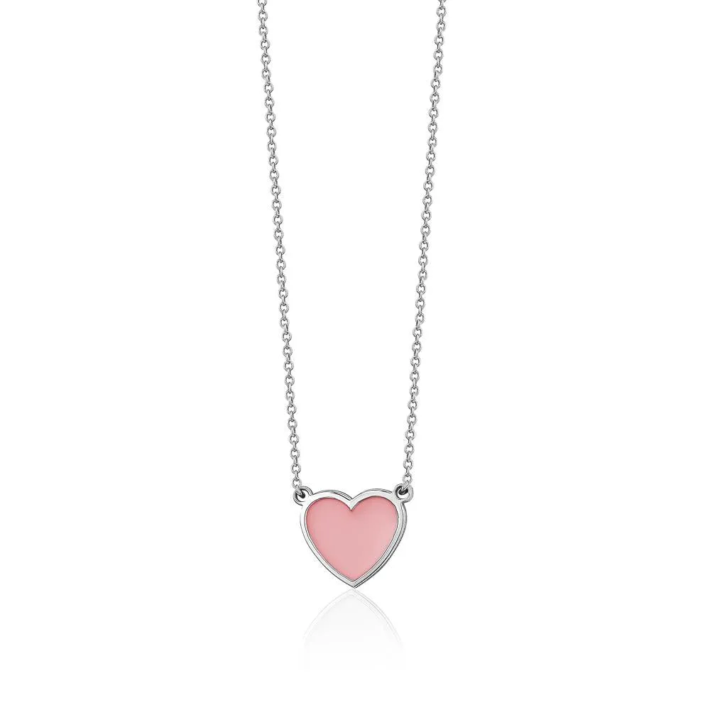 SINGLE ENAMEL HEART NECKLACE