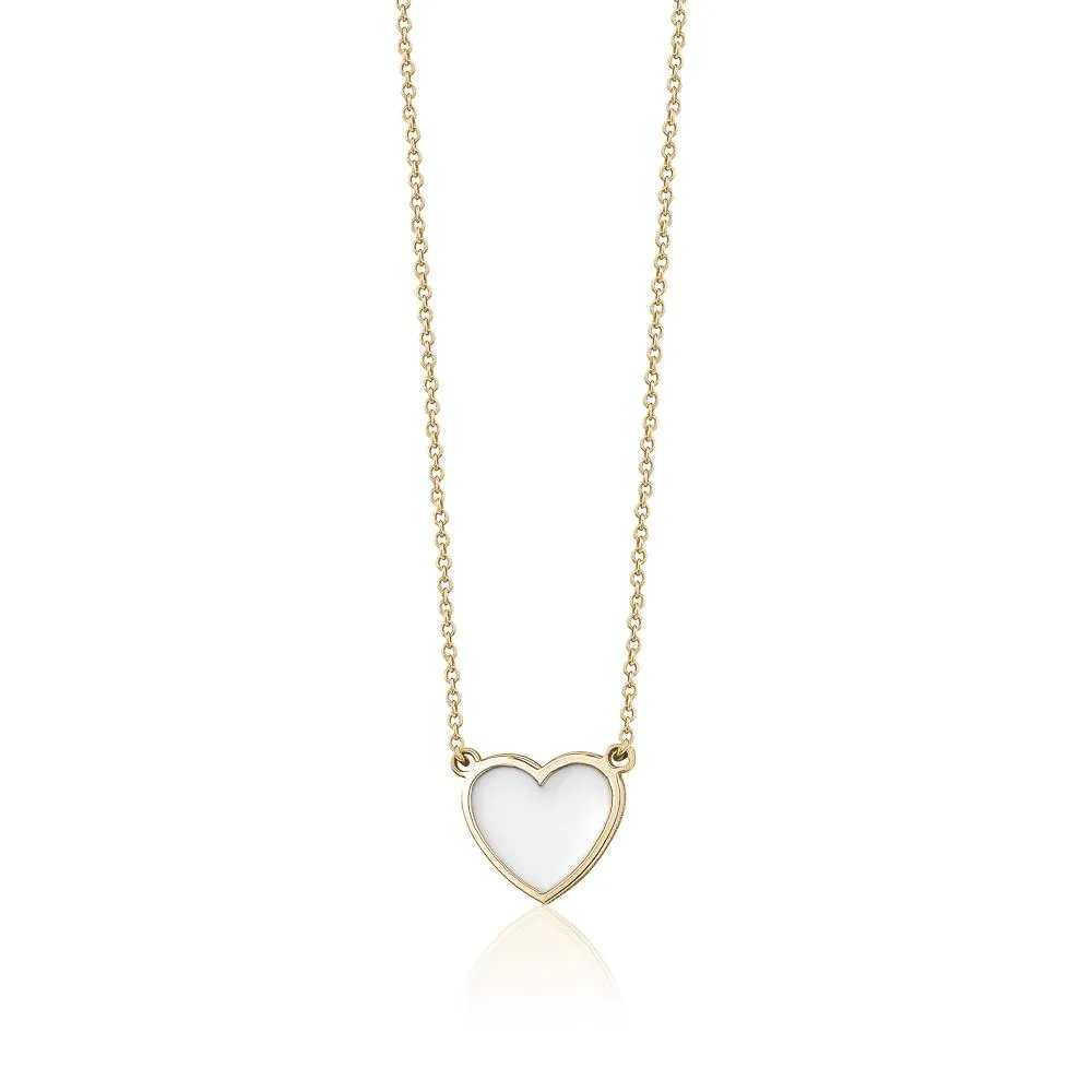 SINGLE ENAMEL HEART NECKLACE