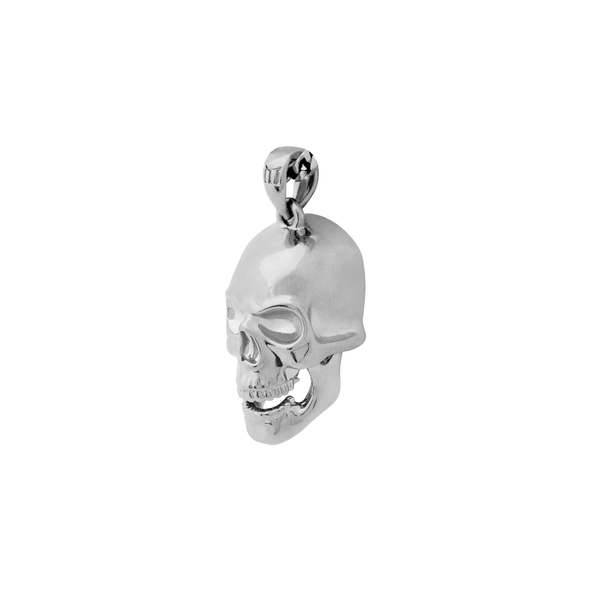 Skull Pendant - White Gold