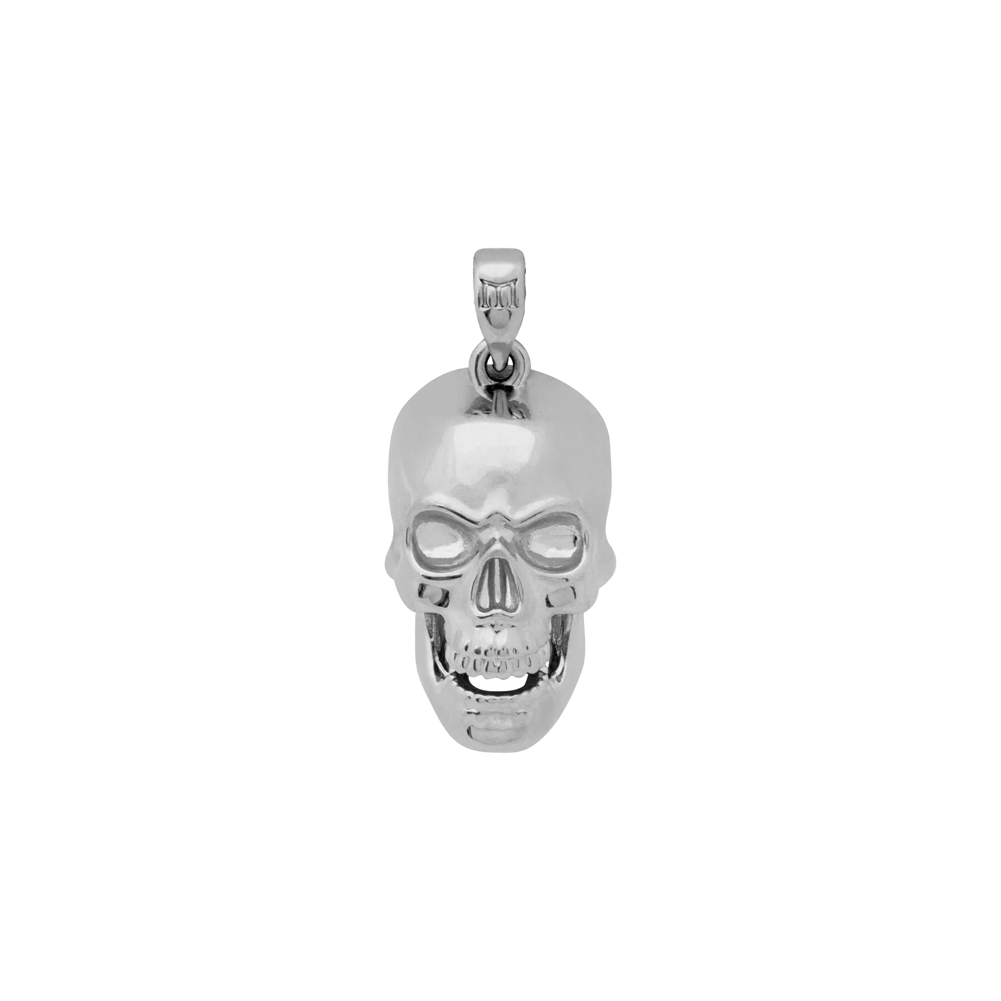 Skull Pendant - White Gold