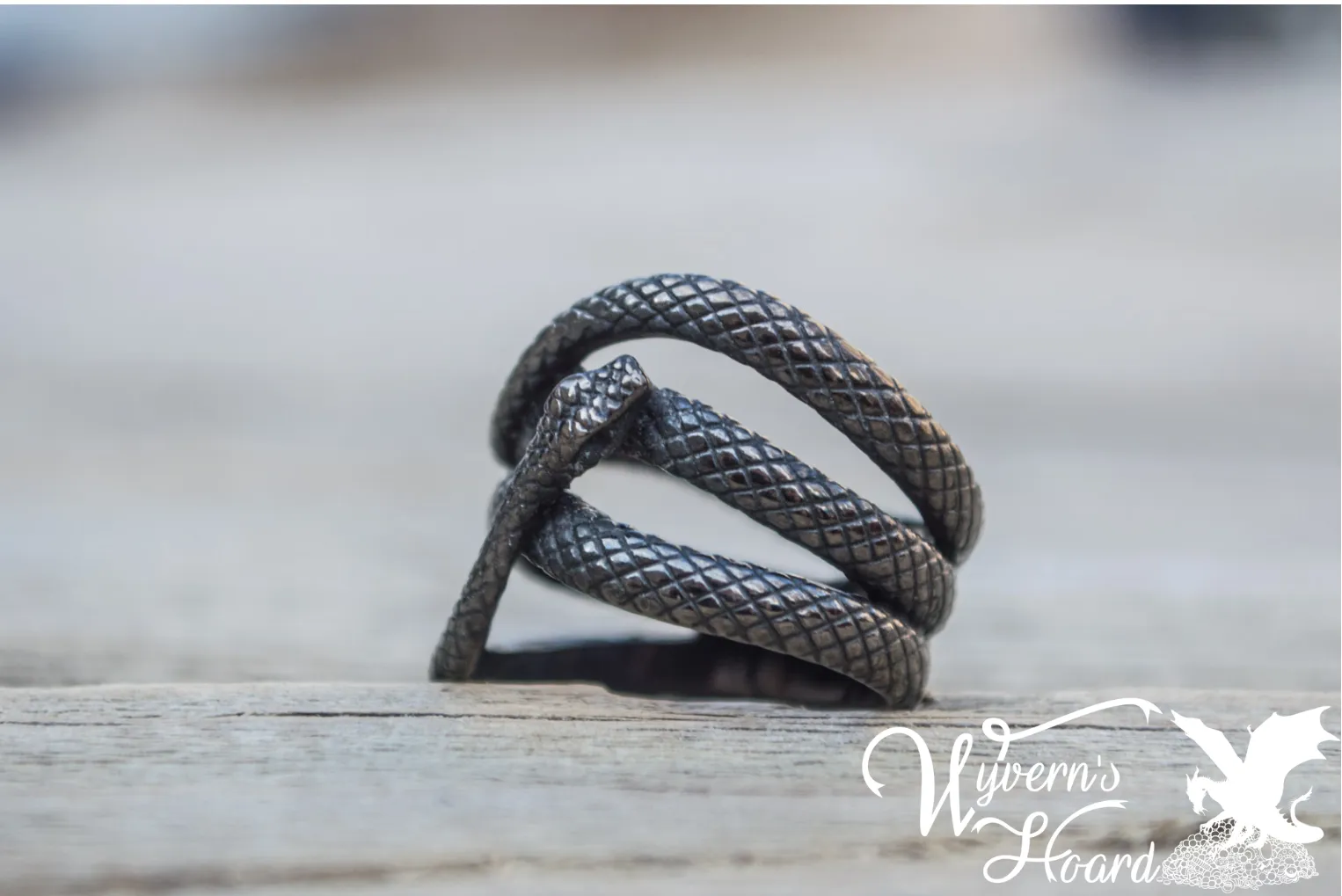 Slithering Black Mamba Ring