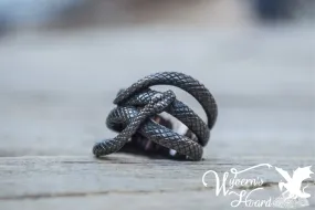 Slithering Black Mamba Ring