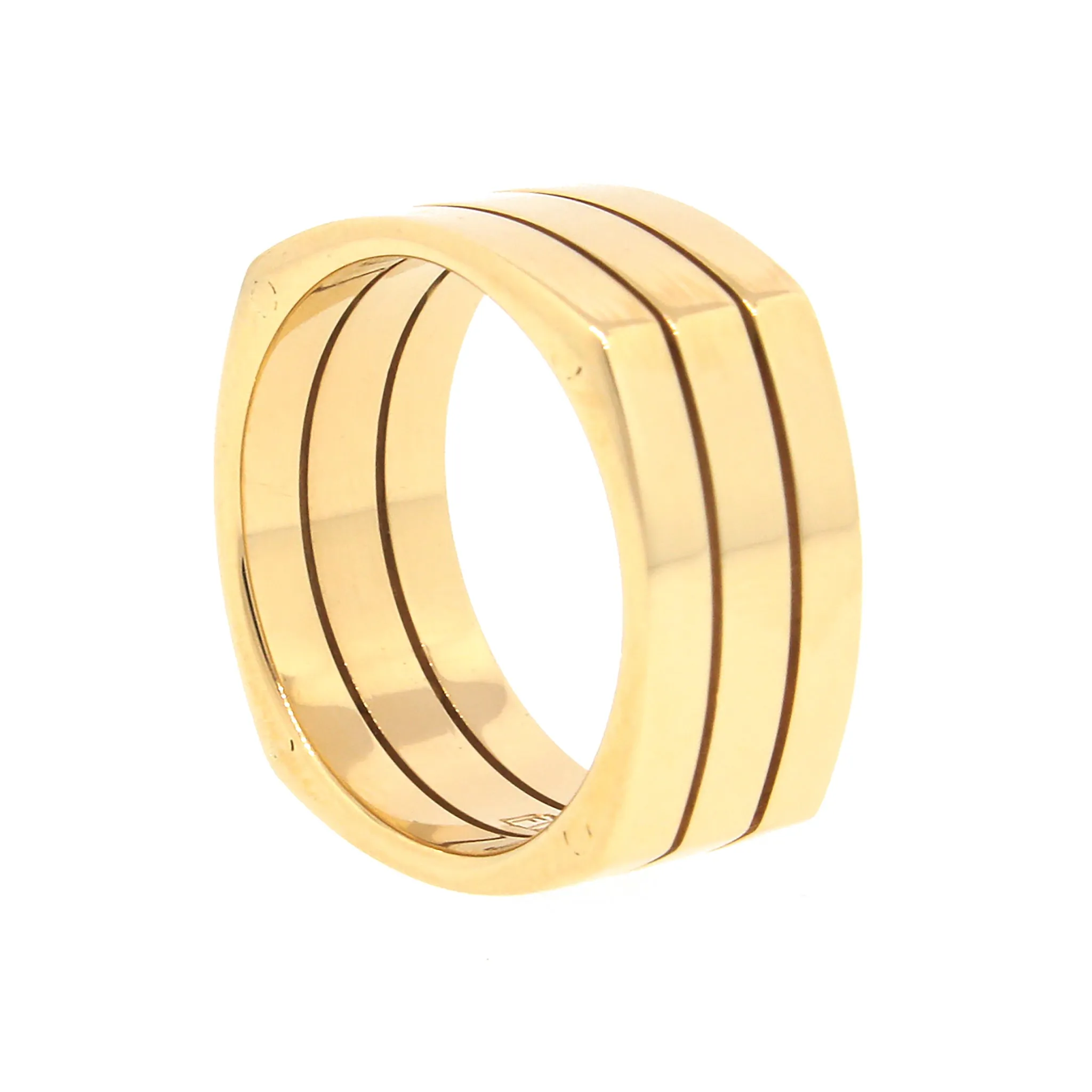 Solid 14k Gold 3-Band Fashion Ring