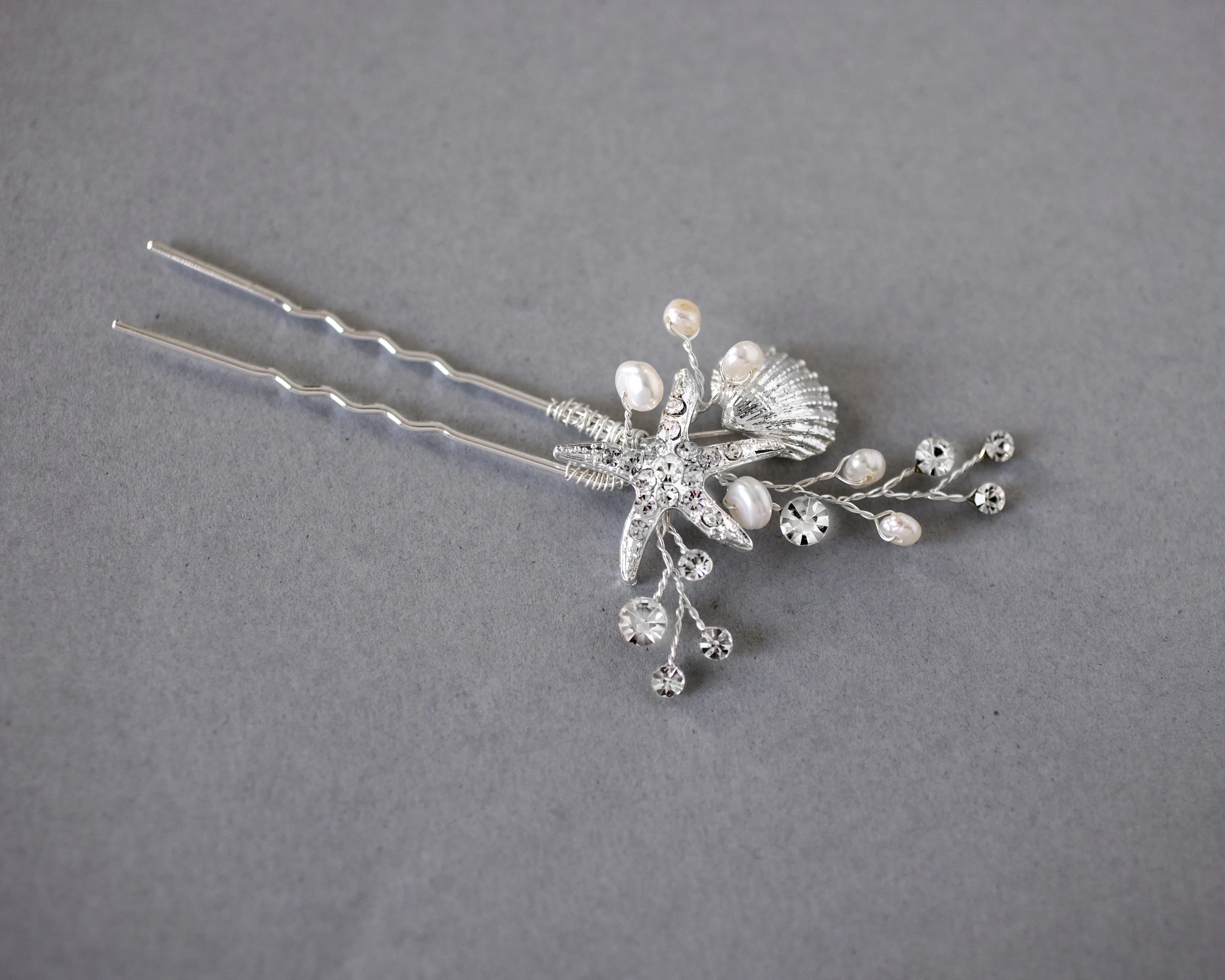 Starfish and Shell Beach Inspired Hair Pin