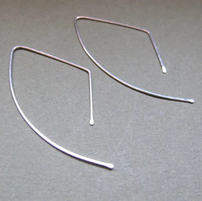 Sterling Silver Half Moon Earrings